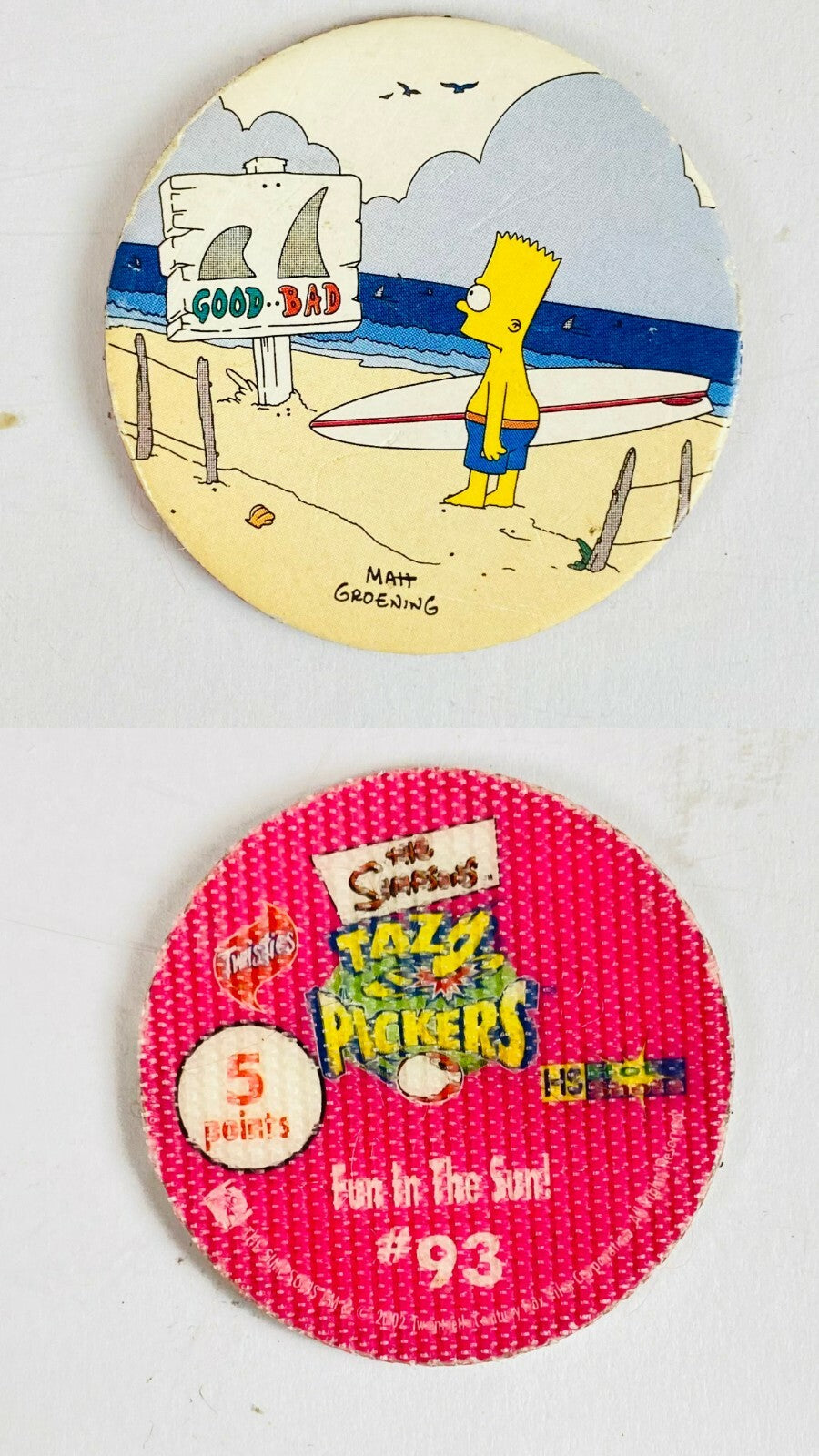 2002 The Simpsons Pickers Tazo Twisties Collectables In Good Condition