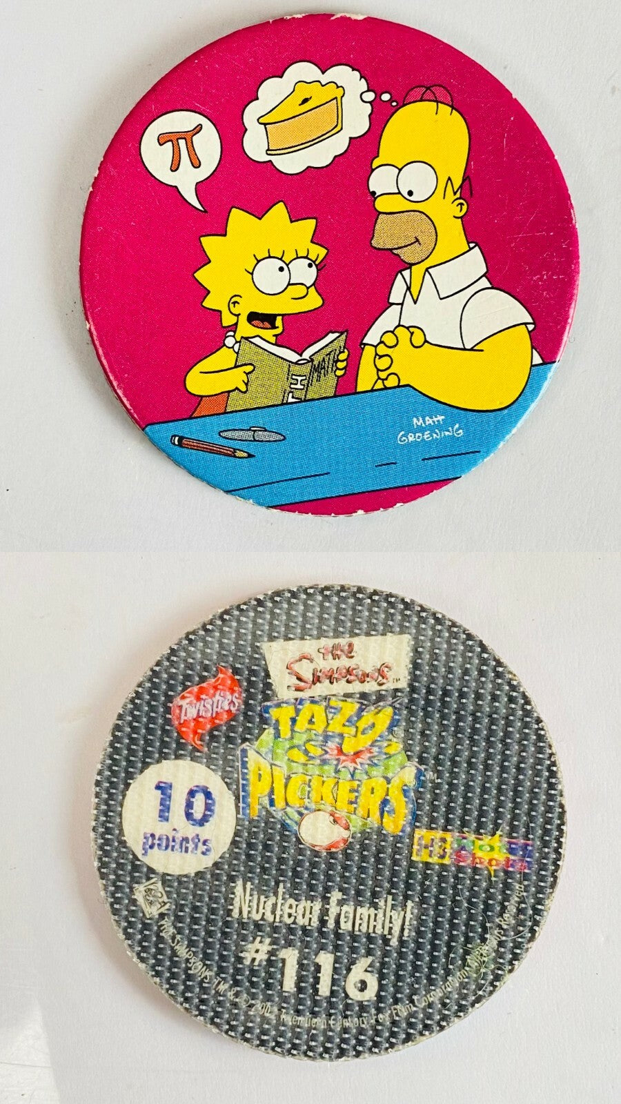 2002 The Simpsons Pickers Tazo Twisties Collectables In Good Condition
