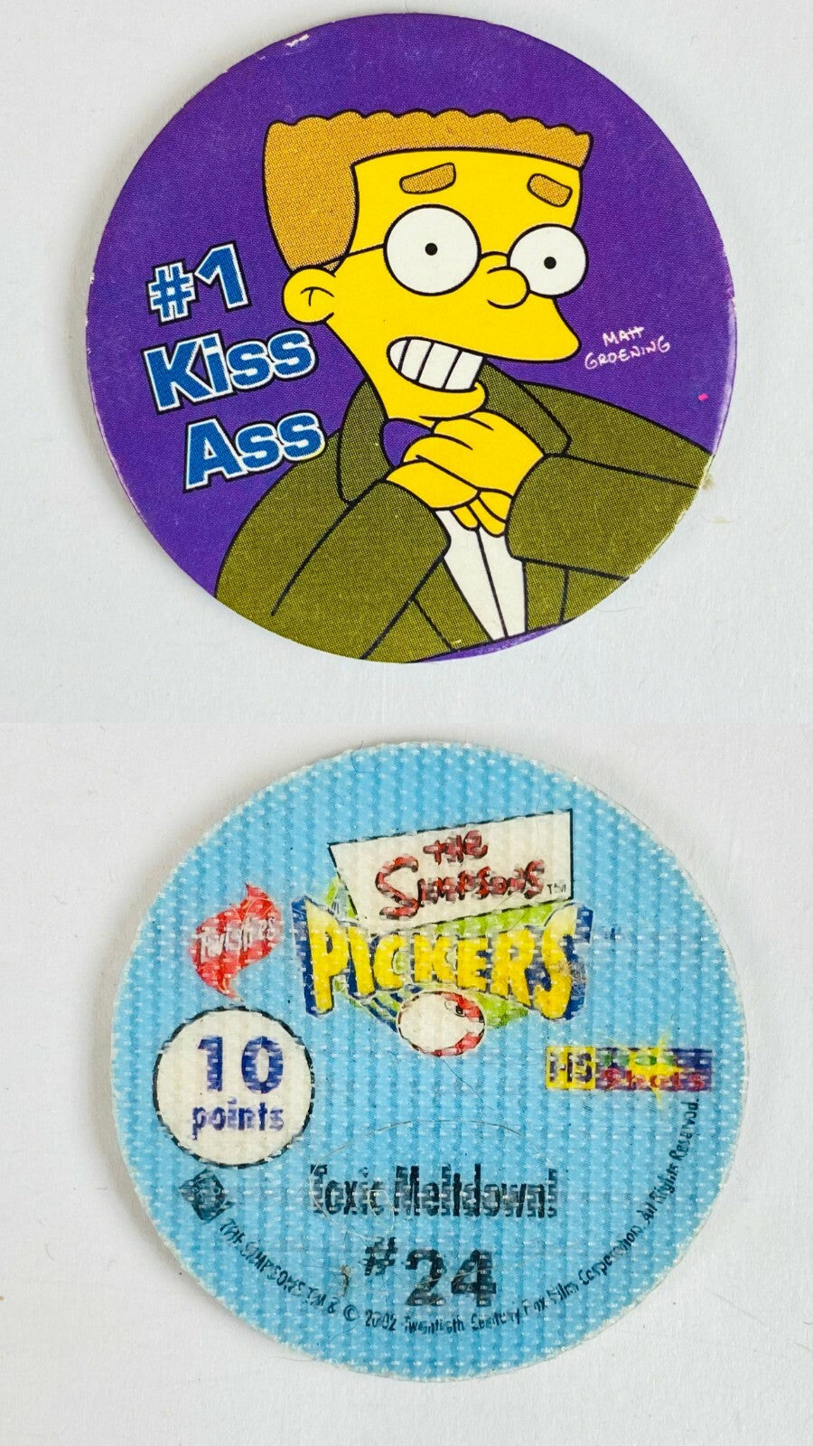 2002 The Simpsons Pickers Tazo Twisties Collectables In Good Condition