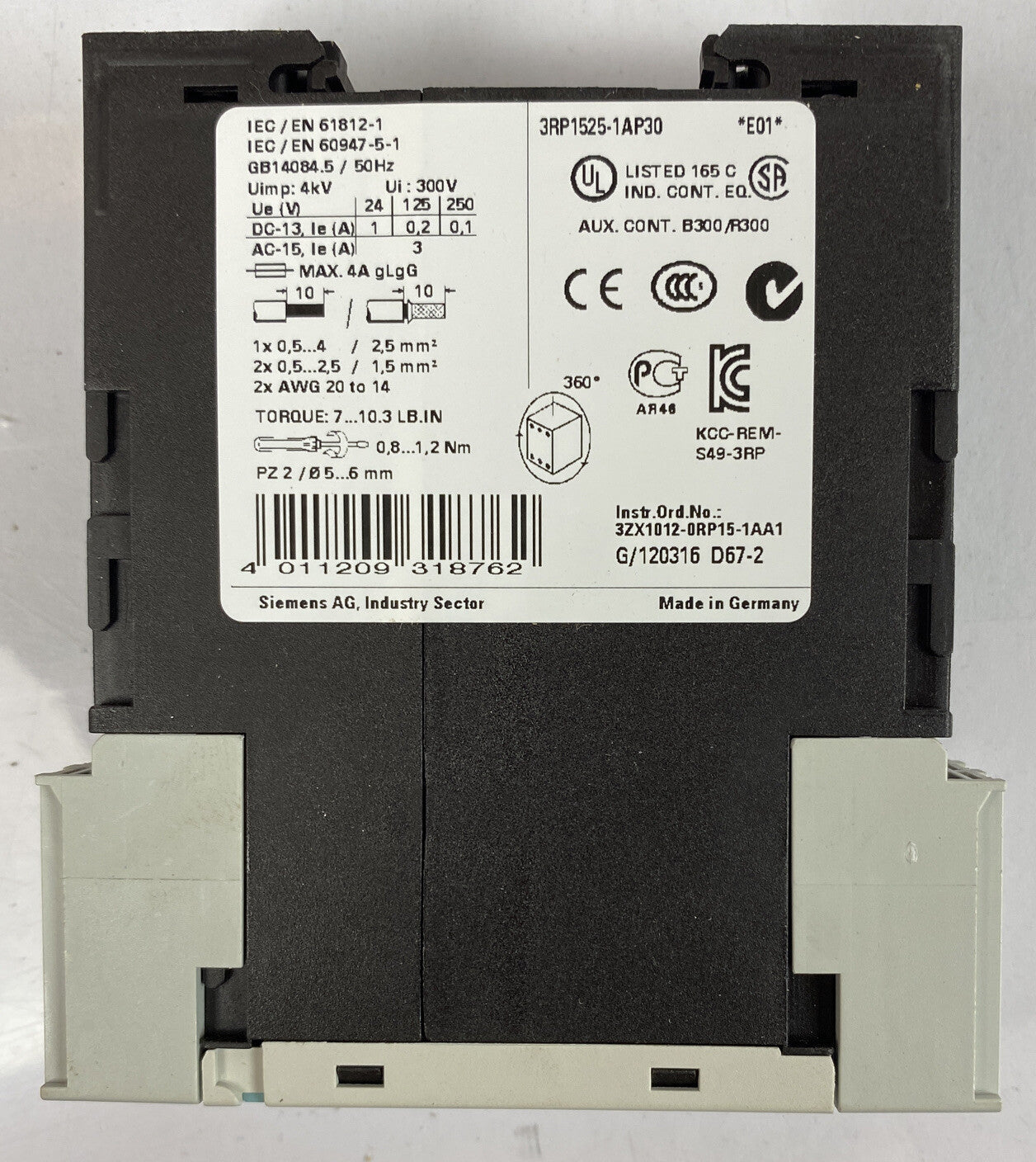 Siemens Sirius 3R Time Relay 3RP1525-1AP30 #08A36 Brand New In Packaging