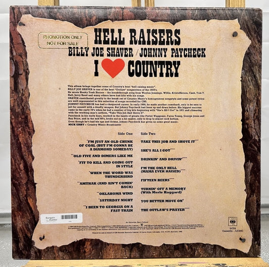 Hell Raisers - Billy Joe Shaver / Johnny Paycheck I Love Country Record GC 7683