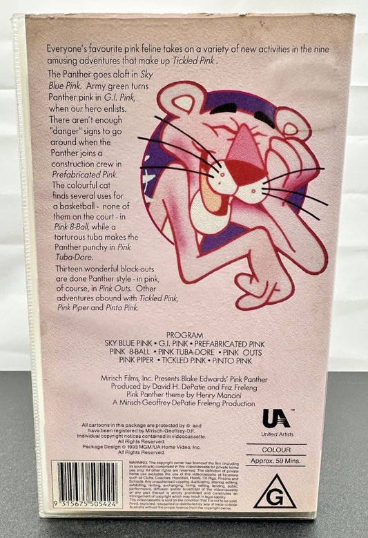 The Pink Panther - Tickled Pink ~ VHS In Good Condition - 8611