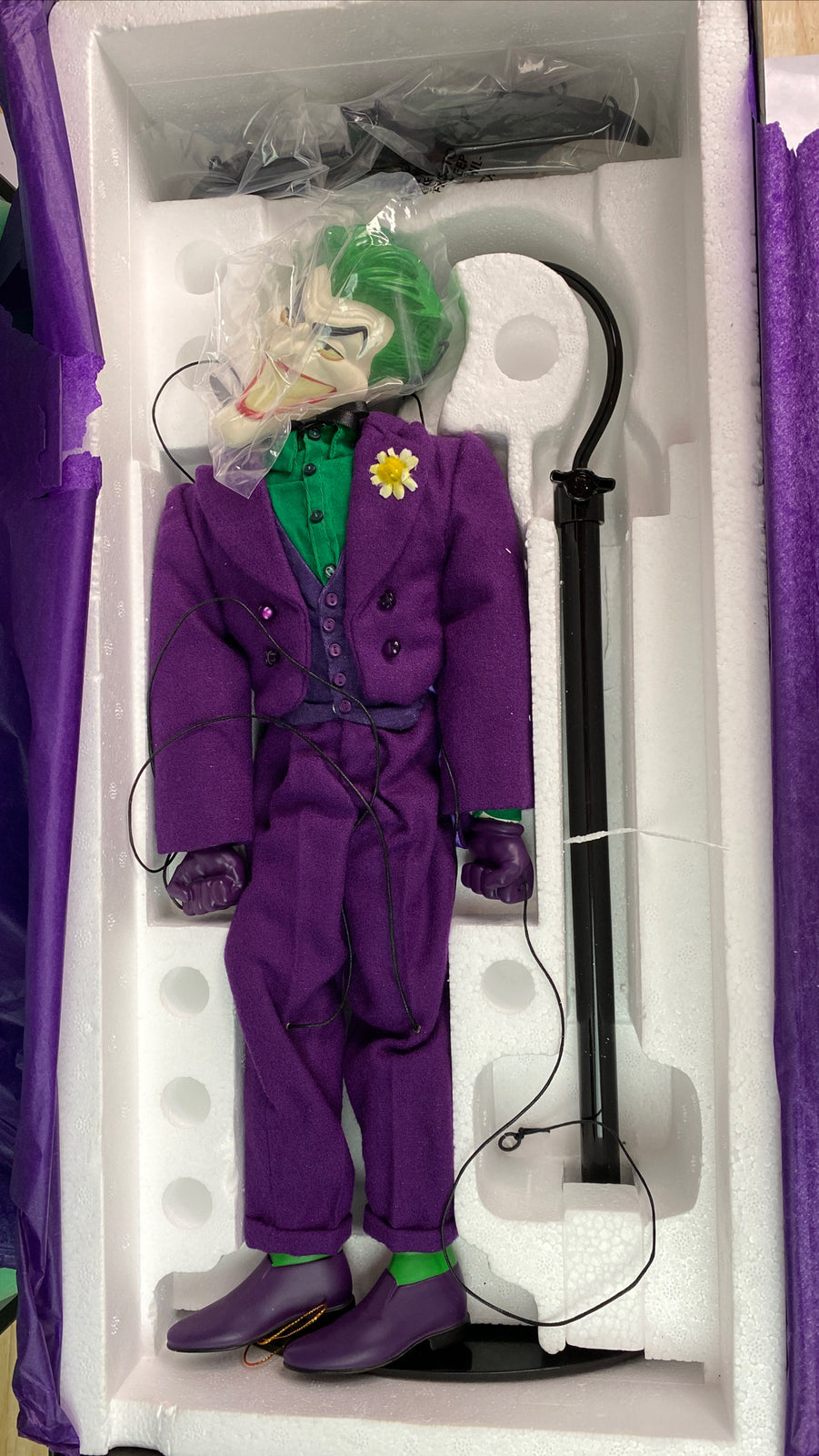 Batman Animated Joker From DC Direct High Quality 17" Marionette Puppet RARE