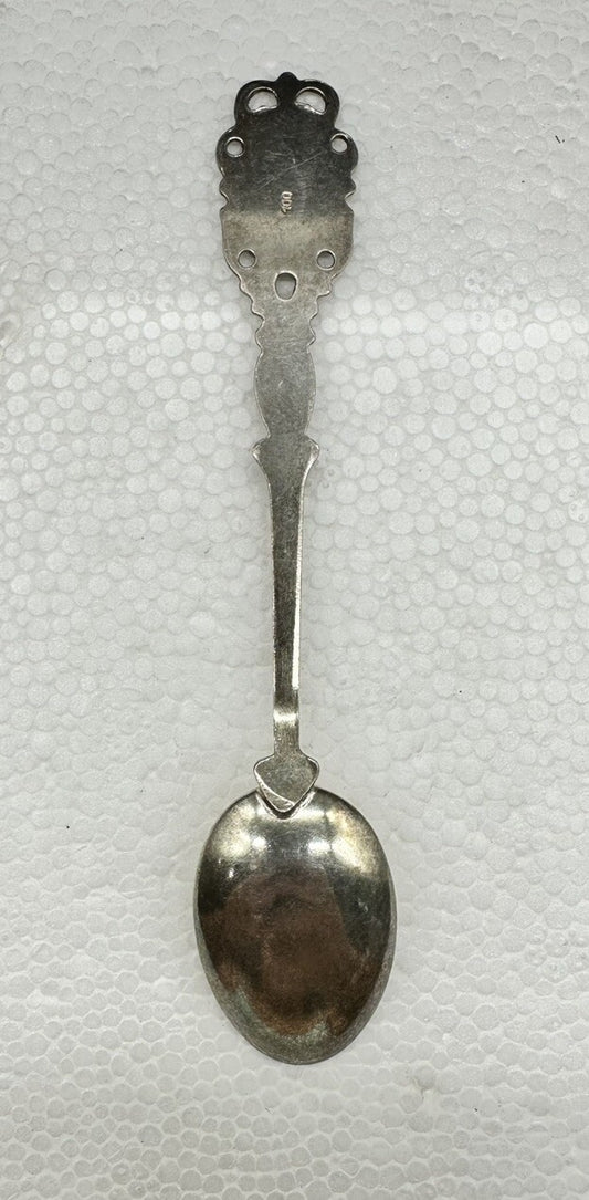 Souvenir Spoon Schloss Meersburg Germany , silver plated In OK Condition