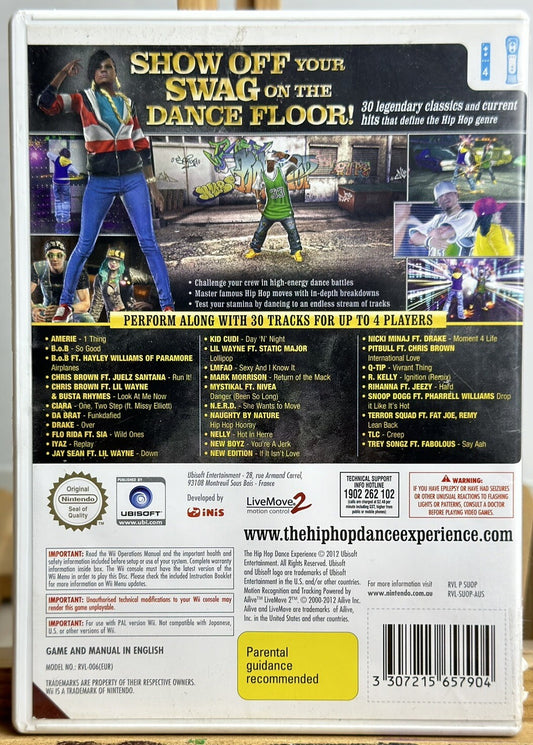 The Hip Hop Dance Experience - Nintendo Wii In Good Condition - 5008