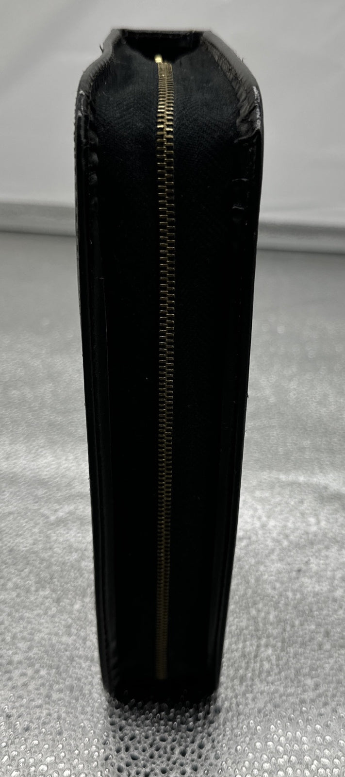 Vintage Western Germany Ground Leather Chrome Vanity Travel Kit In GC 4448