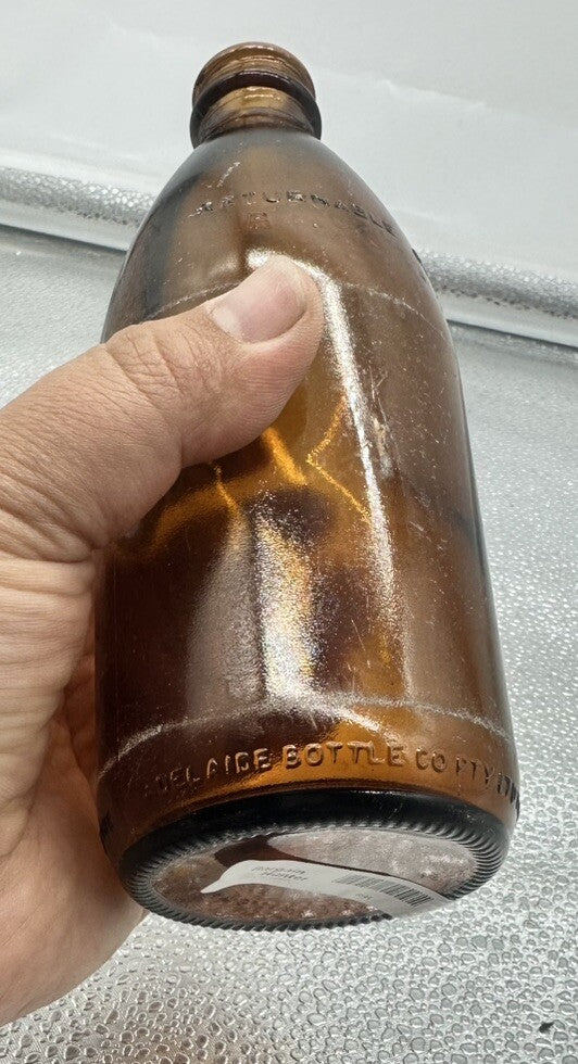 Pick Axe Trademark Beer Bottle Small. Adelaide Bottle Co. In Ok Condition 8344