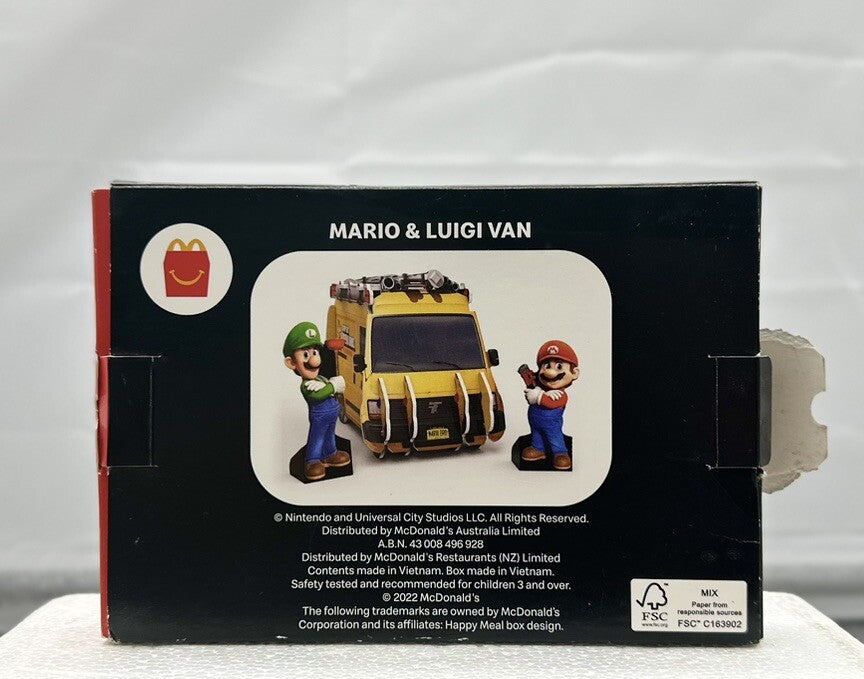The Super Mario Bros Movie Toy Mario & Luigi Van - McDonalds Toy In GC