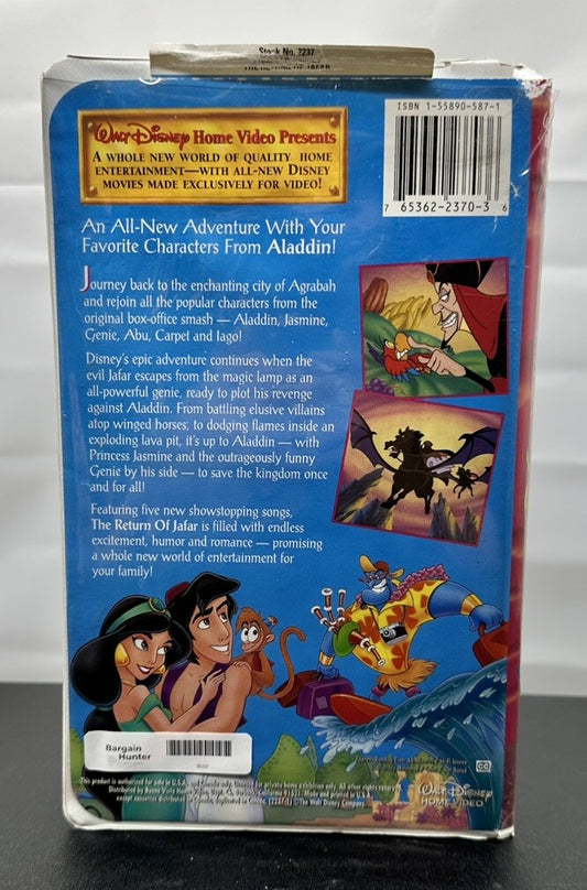 The Return Of Jafar Walt Disney VHS In Good Condition - 8552