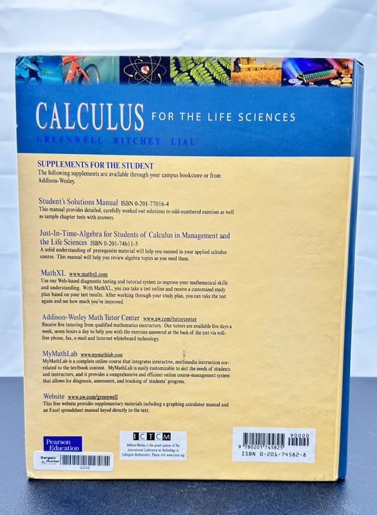 Calculus with Applications for the Life Sciences Hardcover Textbook In GC 9208