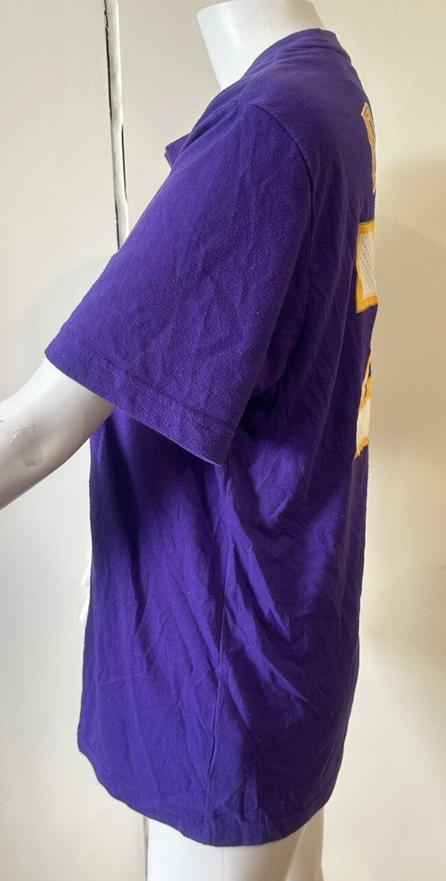 Adidas NBA Lakers Bryant 24 Short Sleeve Shirt Size Medium In GC 2951