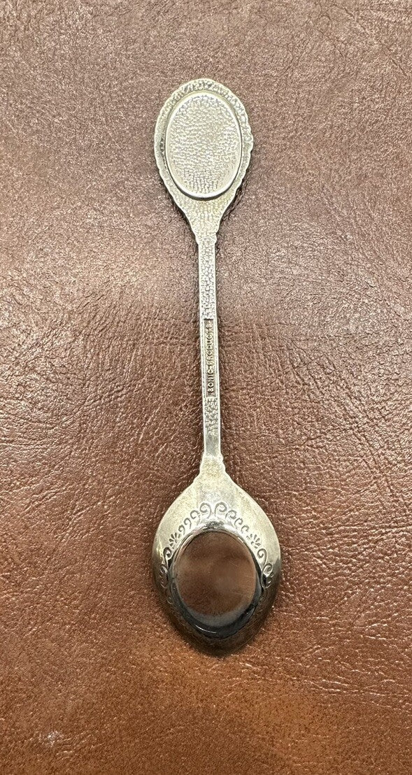 Souvenir Spoon Flower Of March, Anemone, Silver plated In OK Cond