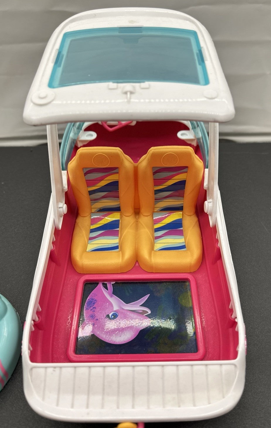 Barbie Dolphin Magic Ocean View Speed Boat Mattel 2016 In Good Condition 8687