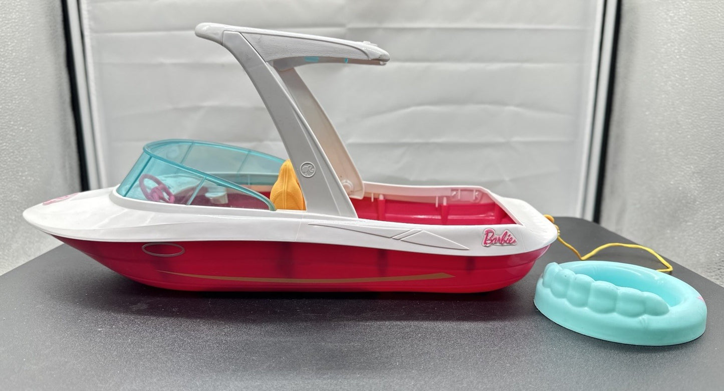 Barbie Dolphin Magic Ocean View Speed Boat Mattel 2016 In Good Condition 8687
