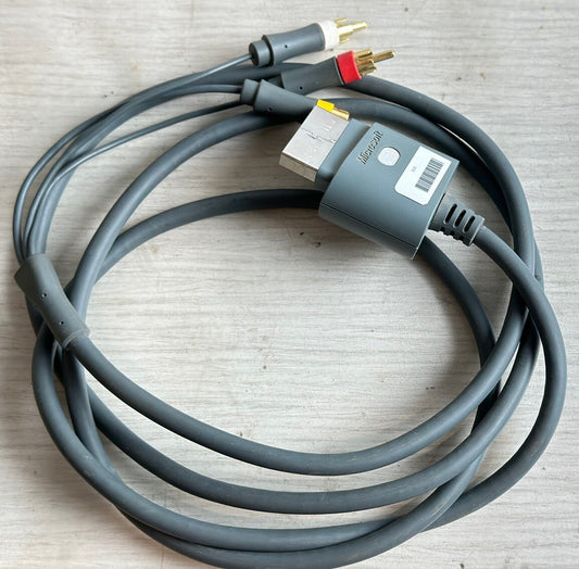 Microsoft Xbox 360 composite AV cable In Good Condition 5333