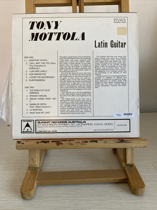 Tony Mottola - Latin Guitar Vintage Vinyl Record In Good Condition 3425