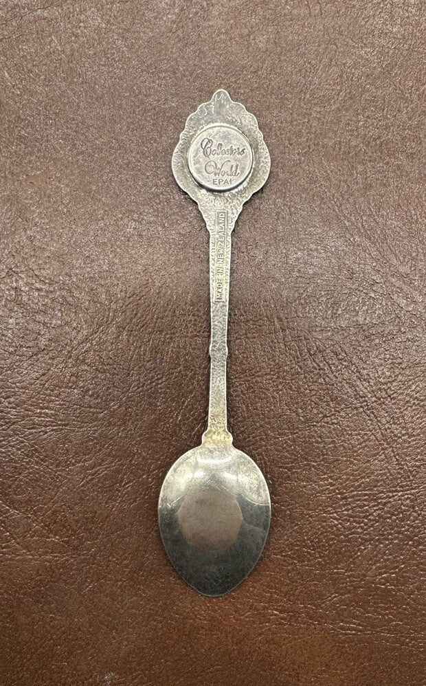 Souvenir Spoon Port Vila, Vanuatu, Silver plated In OK Cond