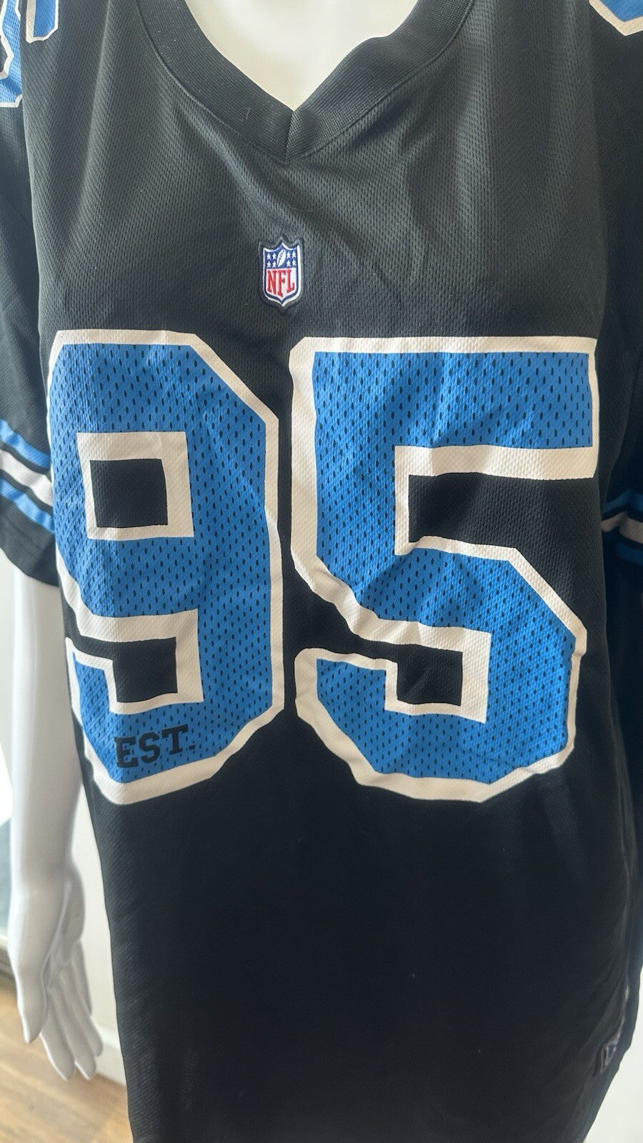 NFL Carolina Panthers 95 Short Sleeve Shirt Size XXL In Good Condition 2666