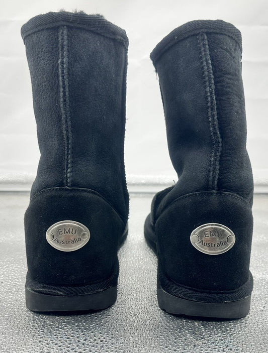 EMU Australia Water Resistant Boots Wool Insole Black Sizing 7 Mens 8 Women 7988