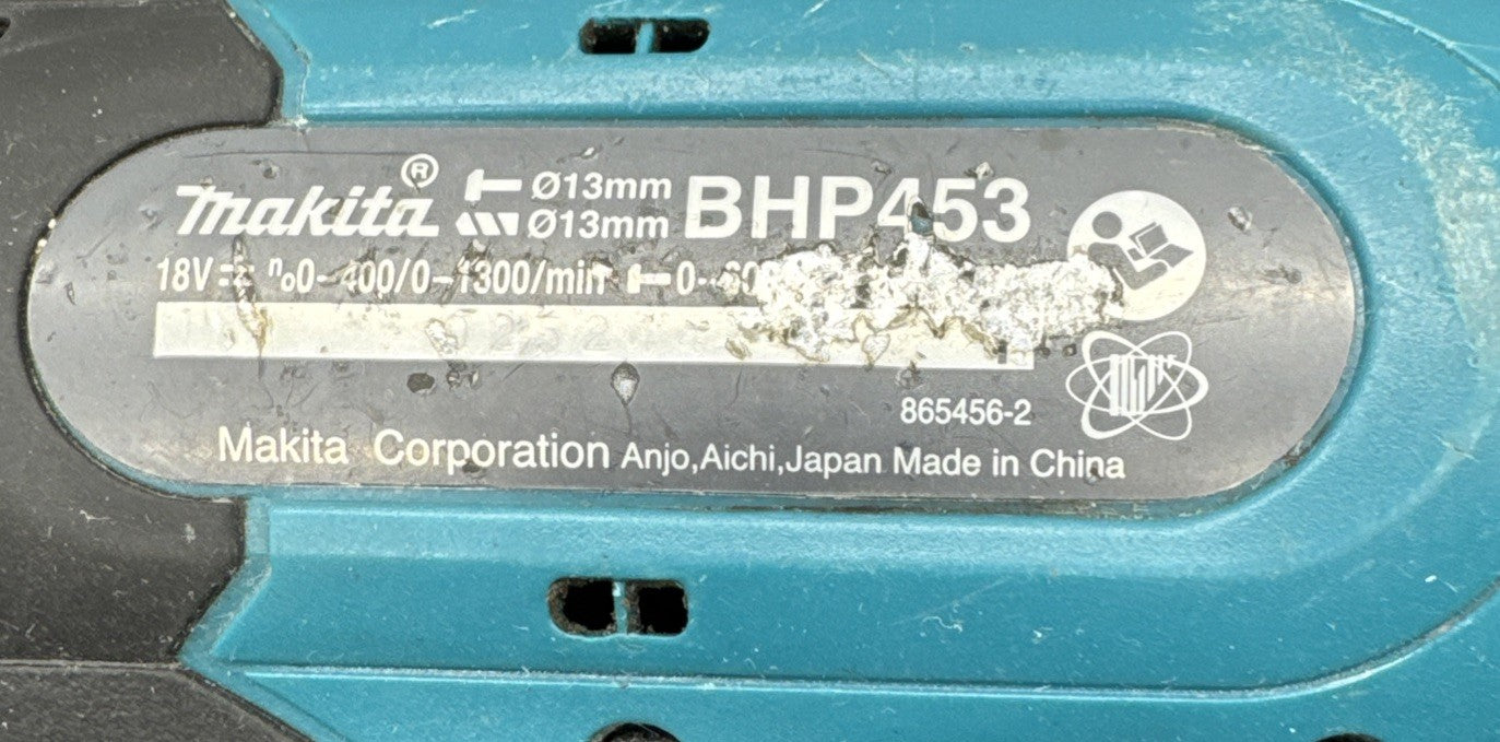 Makita 18v Hammer Drill BHP453 Skin Only In Good Condition 9079
