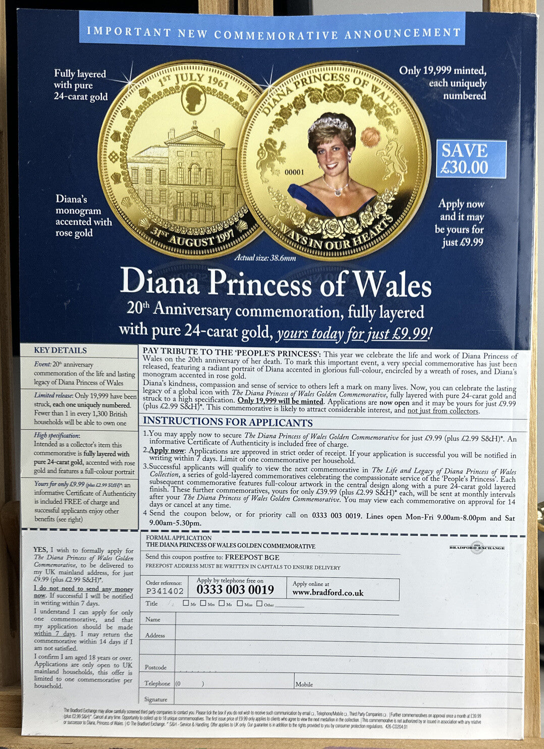 Diana An Intimate Portrait 20 Years On Magazine In Good Condition