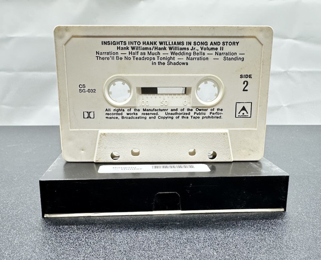Insights Into Hank Williams In Song And Story Cassette Tape In OK Condition 7818