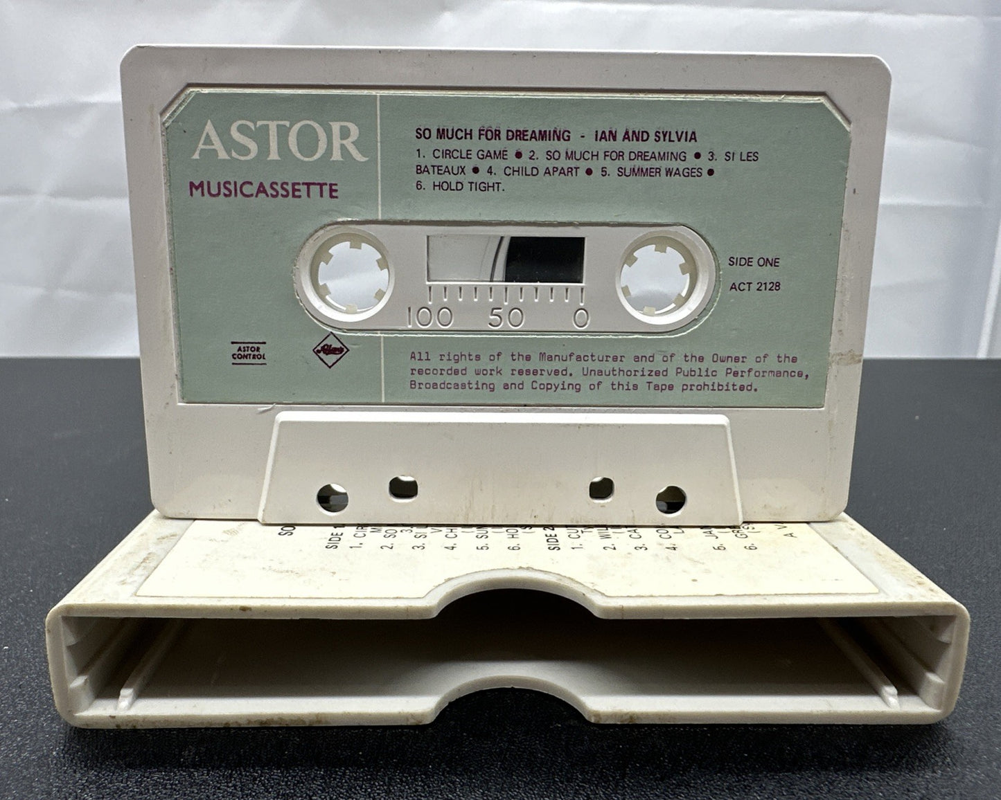 So Much For Dreaming Ian And Sylvia Cassette Tape In OK Condition 7658