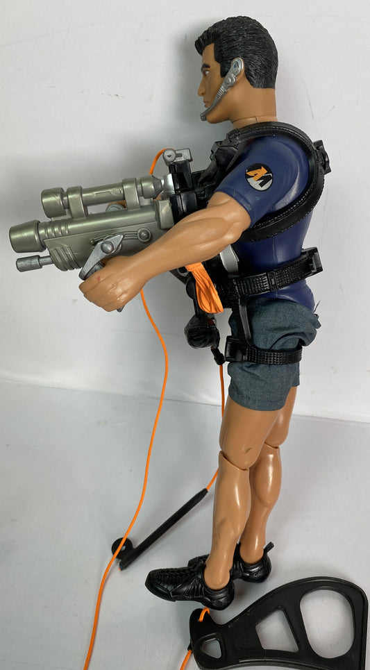 Vintage Action Man Zip Line 2001 Moveable 30cm Figure In VGC