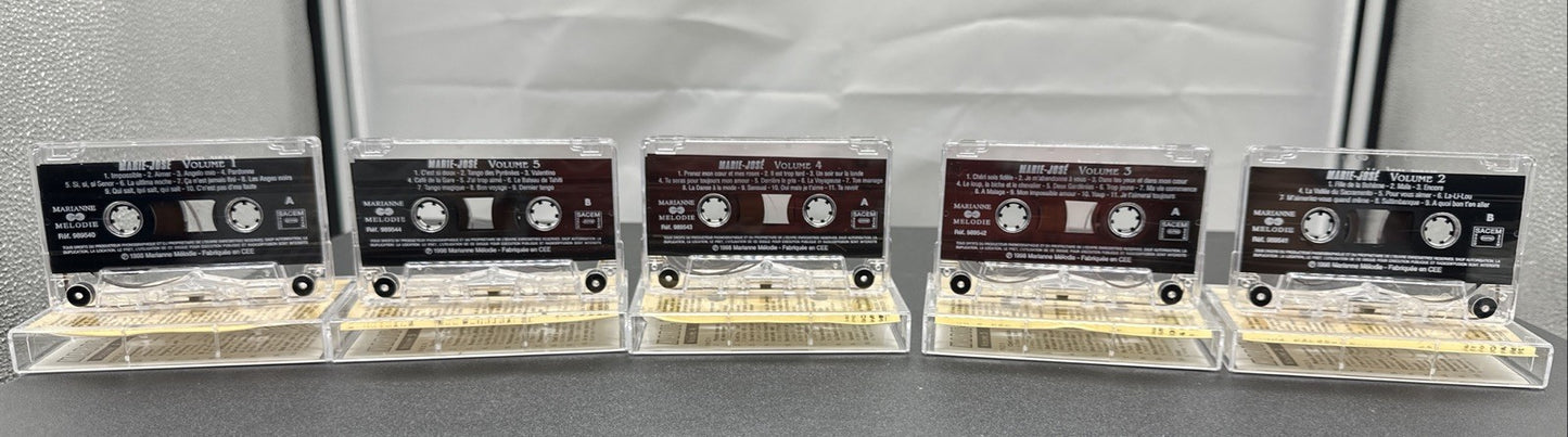 Marie-Jose' Volume 1 to 5 Cassette Tape In Good Condition 6668