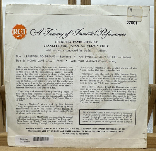 Operetta Favourites Jeanette Macdonald And Eddy 7” Record In Good Condition 7886