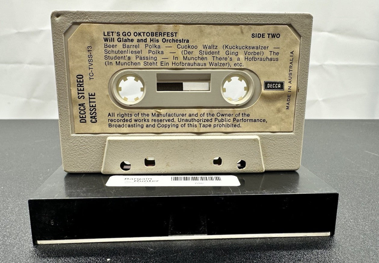 Let's Go Oktoberfest Will Glahe And His Orchestra Cassette Tape In OK Cond 7782
