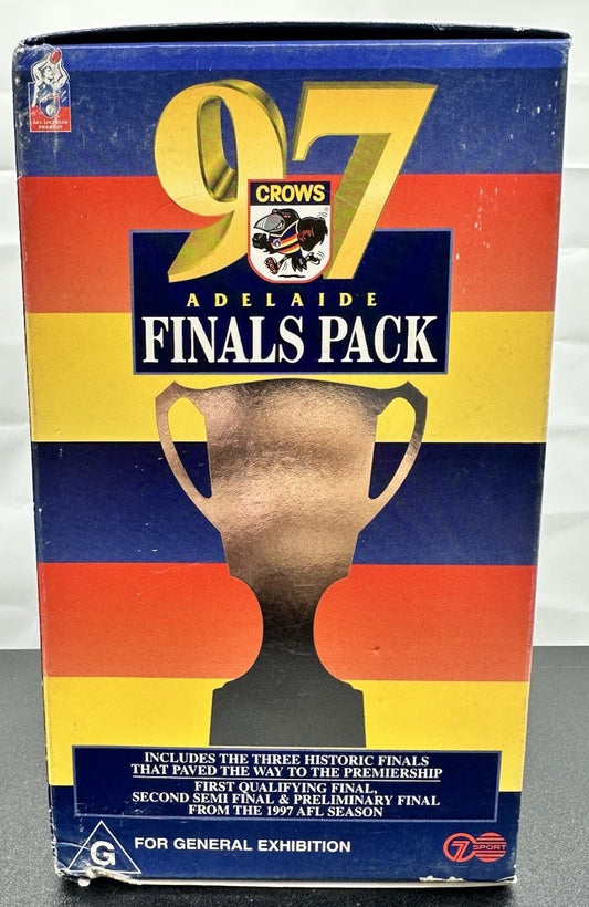 Adelaide Crows 1997 Finals Pack 3 VHS Box Set In Good Condition - 8614