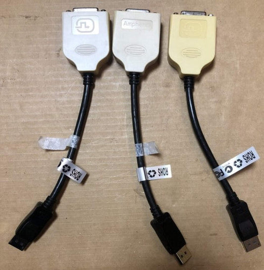 Amphenol DisplayPort to DVI Adapter Display Port DP Male to DVI-D Female