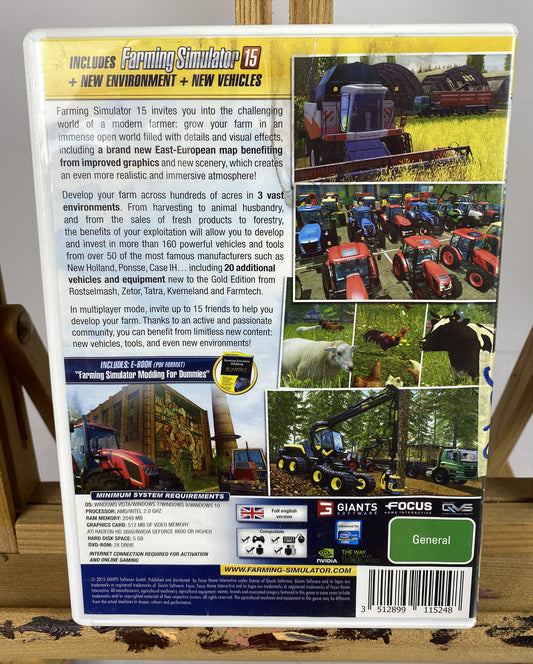 3343 Farming Simulator 15 Gold Edition PC Game In Good Condition
