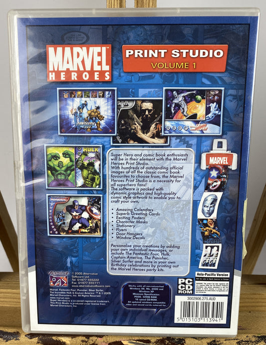 3350 Activision Marvel Heroes Print Studio Volume 1 PC Game In Good Condition