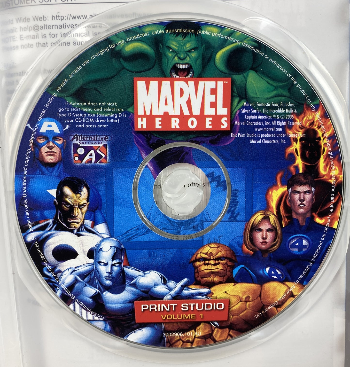 3350 Activision Marvel Heroes Print Studio Volume 1 PC Game In Good Condition