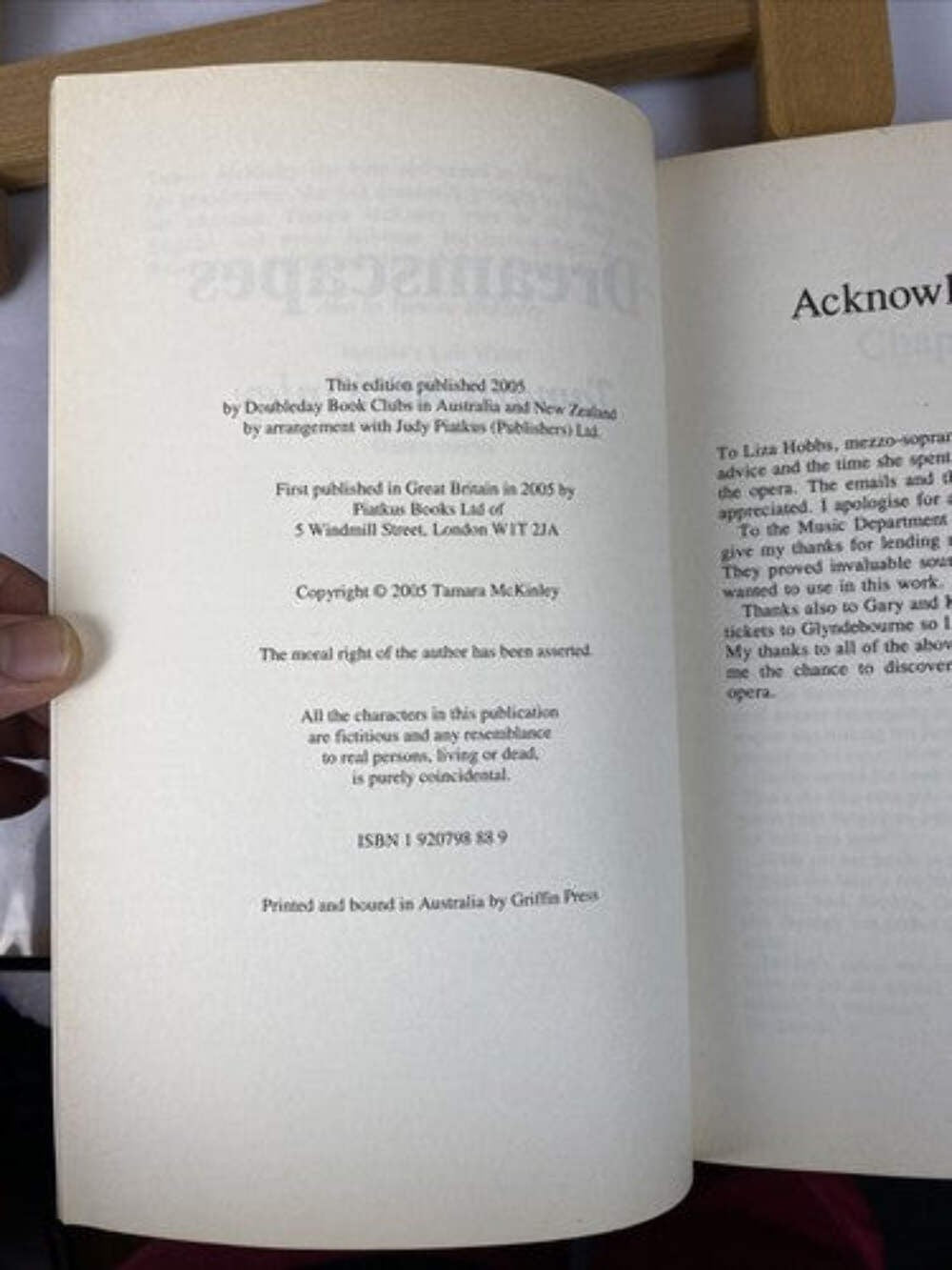 Dreamscapes Tamara Mc Kinley Novel In Good Condition