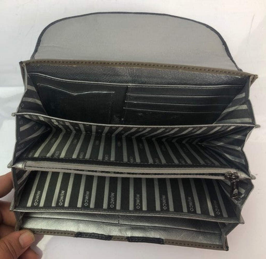 F24 Genuine Mimco Black / Brown Wallet Purse In Good Condition