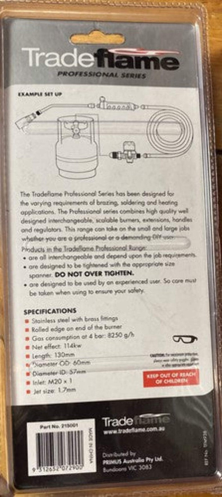 Trade Flame Burner 60mm Part no.215001 Brand New Sealed