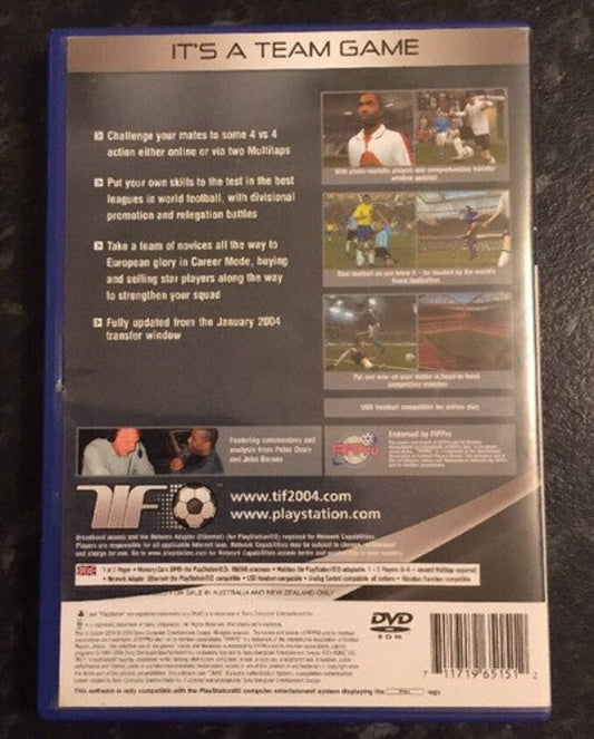 Tif This Is Soccer 2004 Playstation 2/PS2 Complete PAL Game + Free Post