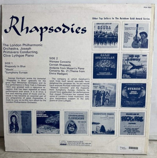 Rhapsodies The London Philharmonic Orchestra Vinyl LP In Good Condition 4507
