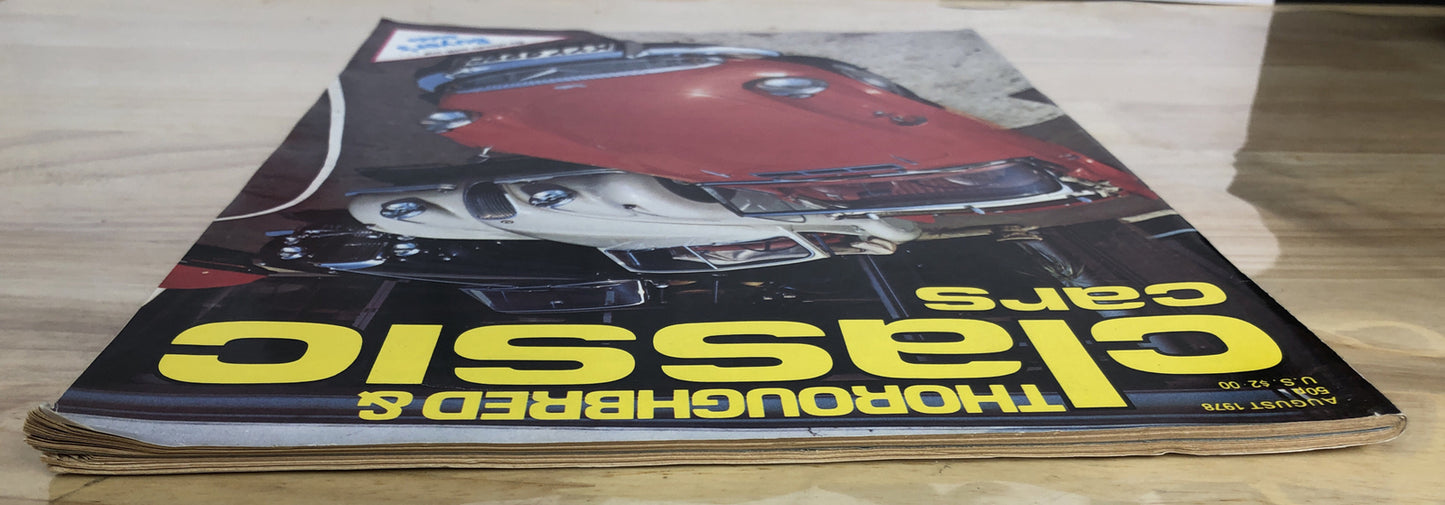 Thoroughbred & Classic Cars August 1978 Magazine Vintage In Good Condition