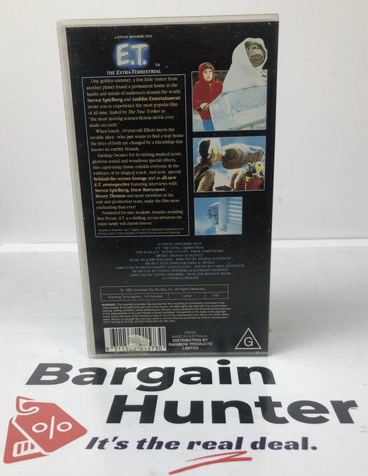 C632 E.T. The Extra-Terrestrial A Steven Spielberg Film VHS Tape