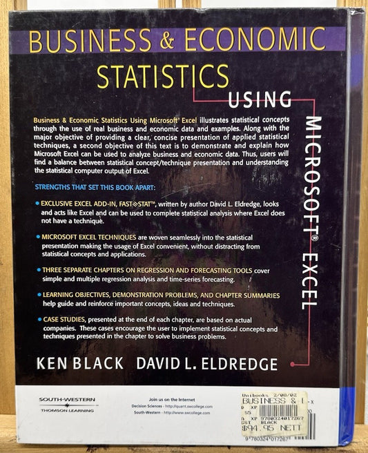 Business and Economic Statistics Using Microsoft Excel by Ken Black Textbook
