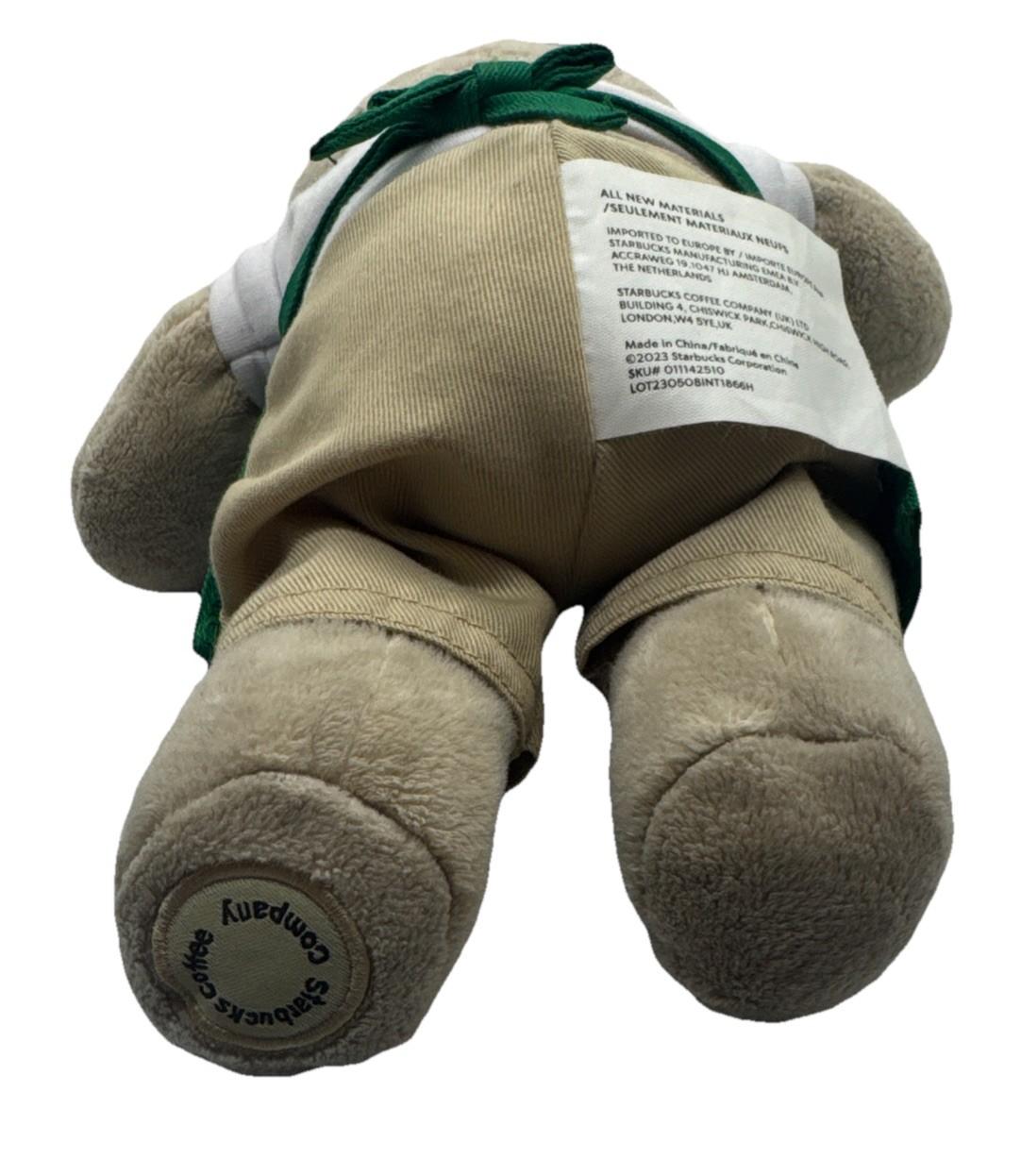 Starbucks Green Teddy Bear England Bearista Bear Plush Toy 25 In Good Cond 9762