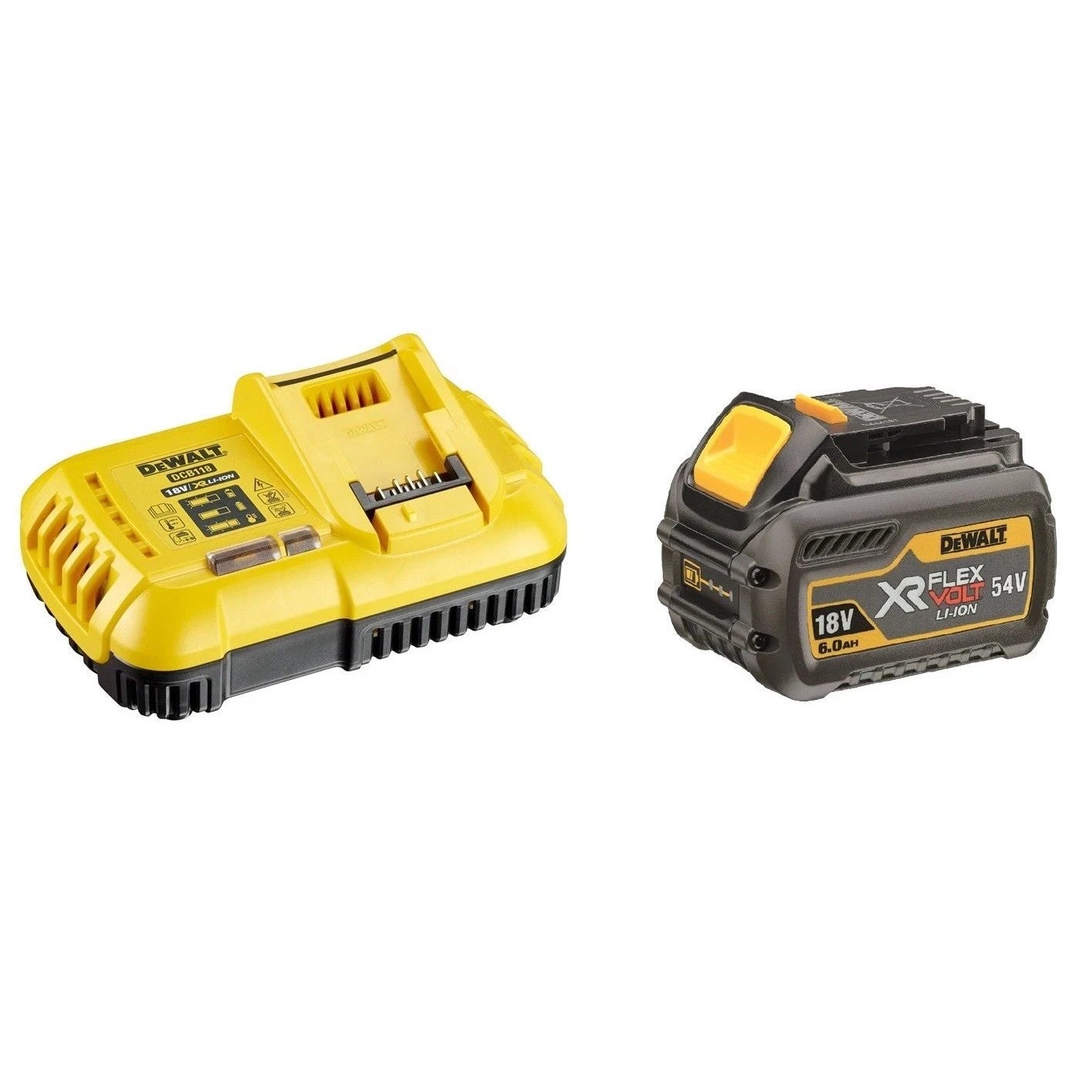DeWalt FLEXVOLT BATTERY & CHARGER STARTER KIT DCB118T1-XE 18/54V 6.0Ah