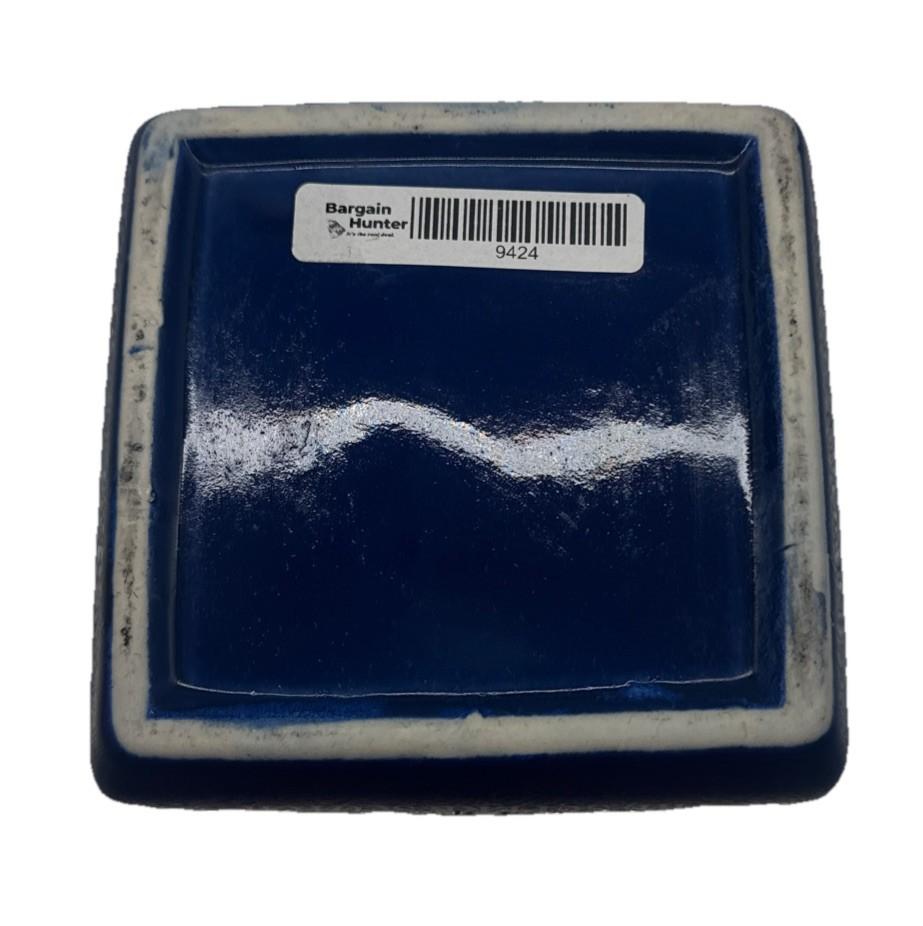 VINTAGE CERAMIC BLUE BALLANTINES THE SUPERB SCOTCH ASH TRAY 11cm (9424)