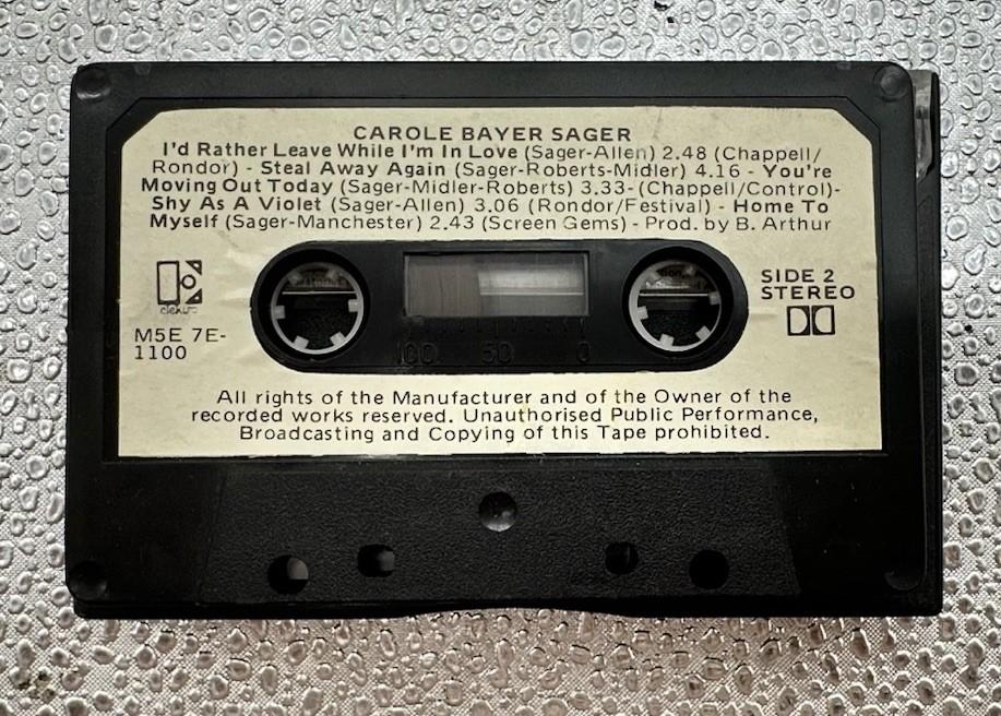 Carole Bayer Sager Cassette Tape In Good Condition 9687