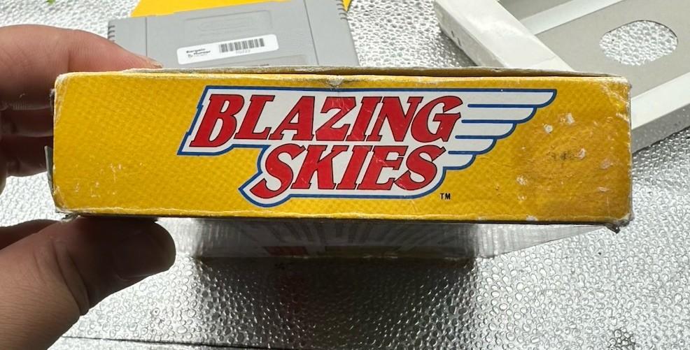 Blazing Skies Super Nintendo SNES AUS PAL Game Complete Damaged Box 10222