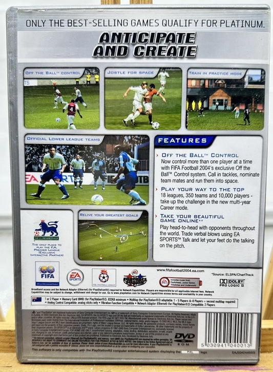 Fifa Football 2004 PAL Play Station 2 / PS2 Complete In Good Condition 10293
